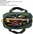Large Capacity Tool Bag, Multifunction Waterproof Canvas Hand Tool Storage Carry Bags Portable Wide Mouth Tool Tote Bag Metal Toolkit for Storage Wrench, Screwdrivers. 