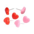 50 PCS Heart Push Pins, Red Thumb Tacks, Pink Tacks for Cork Board. 