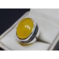 Mens Natural Yemeni Zard Aqeeq Ring Sterling Silver 925 Ring Yellow Agate Ring Handmade Ring Carnelian RingMens Aqeeq Ring Natural Gemstone Ring Pure Chandi Ring Zard Hakik Ring. 