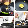 YM Traders 4pcs/Set Stainless Steel Fried Egg Shaper Egg Pancake Ring Mould Mold Kitchen Cooking Tools. 