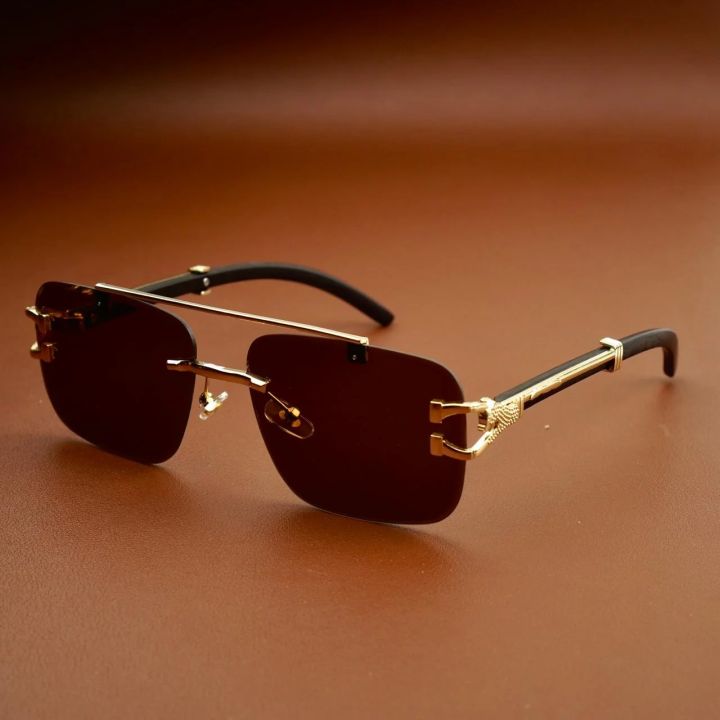 Modern%20Rimless%20Sunglasses%20for%20Men%20%E2%80%93%20Premium%20Gold%20Metal%20Detailing,%20Brown%20Lens%20%7C%20With%20Pouch%20&%20Hard%20Case%20Box%20-%20Image%203