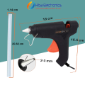 Hot Melt 60 Watt GG-5 glue gun And 1.4 cm transparent hot melt glue sticks Glue Roads Heavy Duty  Flexible Trigger High Temperature Melting Roads Hand Tool. 