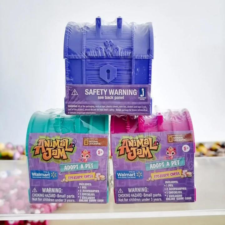 Animal Jam Adopt A Pet Treasure Chest Blind Box Doll Gifts Toy Model Anime Figures Collect Ornaments
