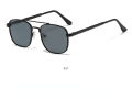 New Trendy Double Beam Men's Sunglasses Summer Fashion Simple Square Metal Sunglasses. 