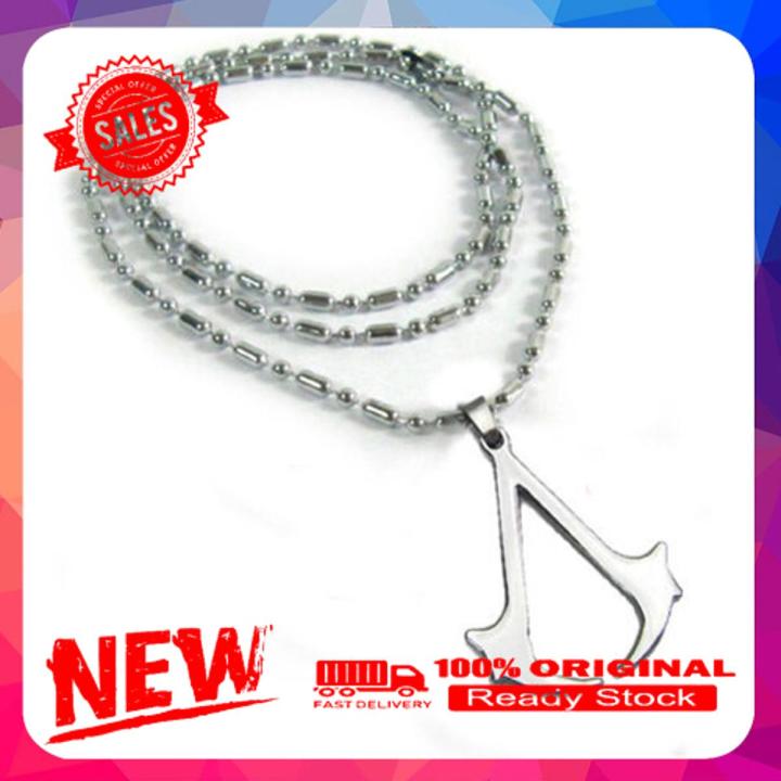 Men's Assassin's Creed Altair Game Logo Steel Cosplay Chain Pendant Necklace