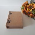 Plain DIY MDF Book Style Box for Craft | Unfinished MDF Box Plain for Decoupage | MDF Box for Art and Craft | 10x7x2.8 inch 10mm Thickness. 