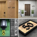 Address Big Modern Door Alphabet Floating House Number Letters Sign #0-9 Black Numbers 125mm 5 in Home Outdoor Demoo. 