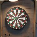 Pro Dart Board with Ultra Slim Segmentation – Bristle Dartboard Set - Includes 6 Metal Tip Darts Set, Self-Healing Sisal Fiber Dart Board, Rotating Steel Wire Scoring Ring, Staple Free Bullseye, for Home Game Room or Bar Darts. 
