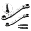 Air Conditioning Service Ratchet Wrench Air Conditioner Valve Ratchet Wrench Set for Air Refrigeration Tool and Equipment Repair Tool. 