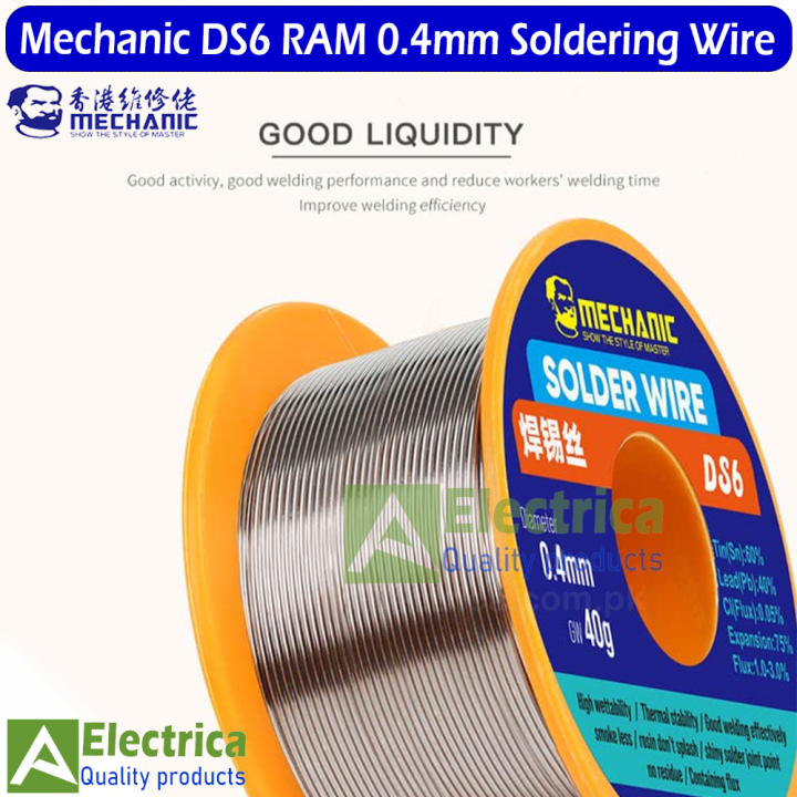 Mechanic%20DS6%2040g%200.4mm%20for%20Electronic%20Soldering%20Iron%20Welding%20High%20Purity%20No-clean%20Rosin%20Solder%20Wire%20by%20Electrica%20-%20Image%206