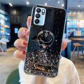 Phone Case OPPO Reno 6 4G Shiny Ring Back Cover Glitter Soft Transparent Doraemon Cases for OPPO Reno6 4G Back Cover Stars Moon Girls. 