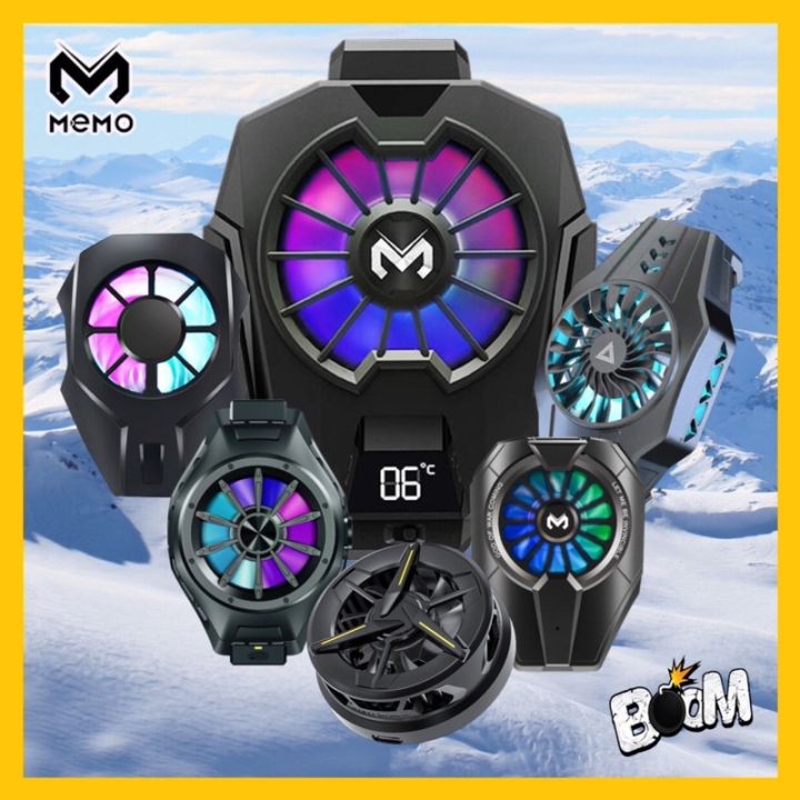MEMO DLO5 / DL01 / DL06 / L01 / DL05-Tablet for Phone Radiator Phone Cooling Fan Case Cold Wind Handle Fan for PUBG Phone Cooler Phone Cooling Fan Case Semiconductor Cooling Mobile Phone Radiator with Colorful Lights