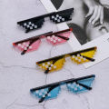 NEW Design Funny Mosaic Sunglasses Thug Life Sun Glasses Pixel Black Retro Gamer brave. 