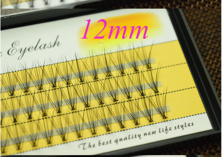 60pcs Eyelashes 12mm Grafting Nesura Eyelash Extension for Professional Make up Saloon supplies