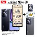 3 IN 1 Realme Note 60 Ceramic Tempered Glass for Realme Note 50 Camera Lens Glass Screen Protector and Back Film. 