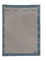 Pack of 60 Assignment Paper Sheets - Colored Border (Narrow Lining). 