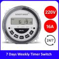 SinoTimer Heavy Load 16A /30A Digital Timer Switch 7 Days Weekly Programmable Digital Timer Switch Output 220V. 
