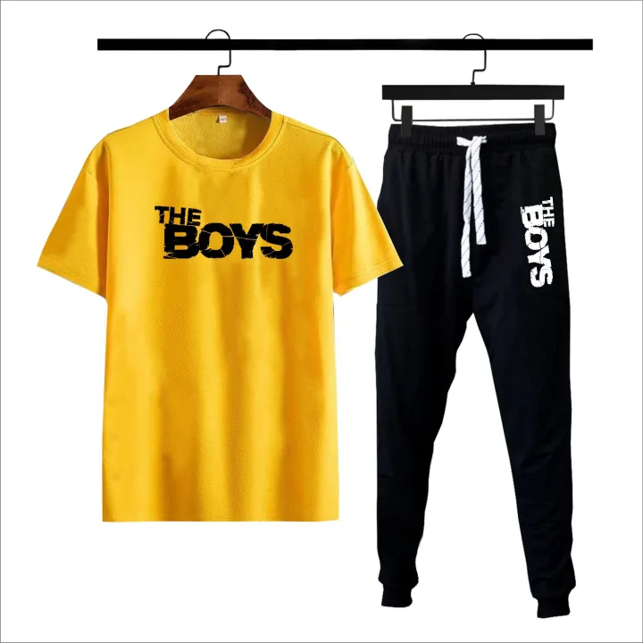 Track%20Suit%20For%20Men%20And%20Boys%20Black%20Round%20Neck%20Half%20Sleeve%20T%20Shirt%20And%20Trouser%20Micro%20Polyester%20Casual%20Set%20-%20Image%203