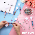24 Pcs Beadable Badge Reel Retractable Clips Holder for Beads Bulk Blank Bar ID Name Badge Reels with Belt Clip,Black. 