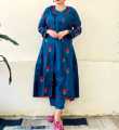 Stylish Collection Stitched Embroidered Flower Gown 3Pc Dress - Perfect For Trending Women And Girls. 