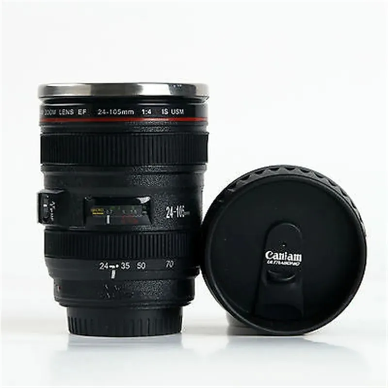 Camera Lens Travel Thermos Mug