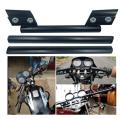 MOXI Handle Bar Universal Adjustable Handle Bar BLACK Aluminum 3 Piece For Motorcycle Café Racers all Bikes NF MART. 