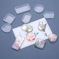 DIY Keychain Pendant Silicone Mold Crystal Epoxy Resin Mold Jewelry Making Mould Conbo. 