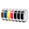 7Pcs Embossing Tape -Adhesive 3D Plastic 9mm x 3.0m Label Maker Tape Compatible with Dymo Junior Label Maker. 