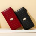 Korean women's long wallet stone pattern bi-fold cute zipper purse long women wallets. 