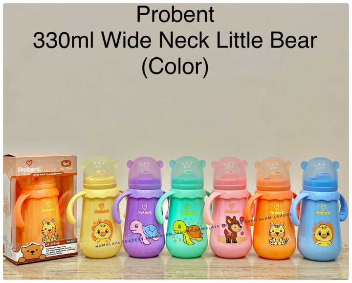 PROBENT wide neck Plastic Baby Feeder with Handle- 330ml/11oz