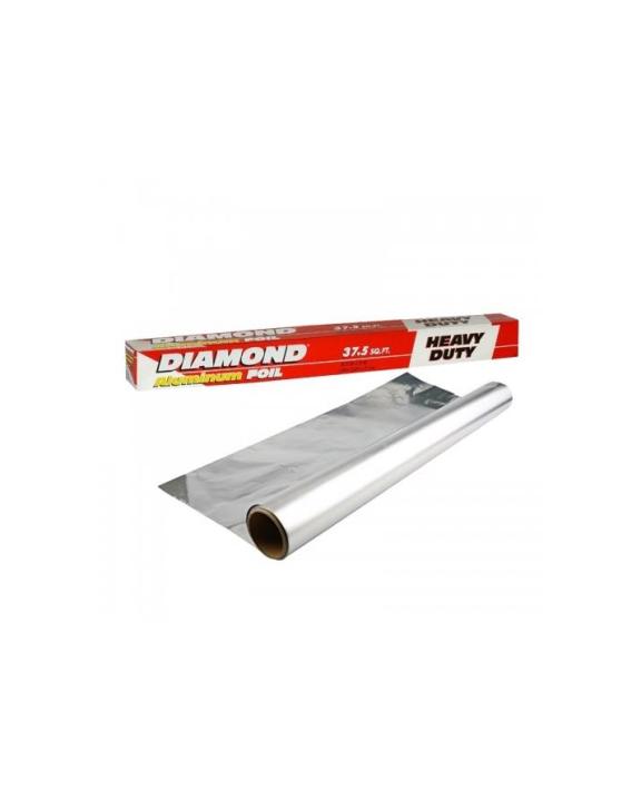 Heavy Duty Diamond Aluminum Foil Paper 5 Meter silver