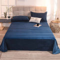 Plain Velvet Bed Sheet Single/Double For Room And Bed Design By Luxe Dream. 