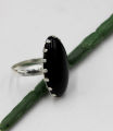 Black Stone Ring Oval Shape Ring New Style and Trendy Ring for Girls and Women & men. 
