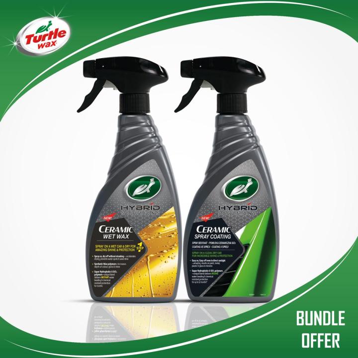 TURTLE WAX - BUNDLE OFFER - HYBRID SOLUTIONS CERAMIC WET WAX - 500 ML , HYBRID SOLUTIONS CERAMIC SPRAY COATING - 473 ML
