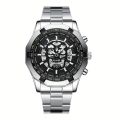 Men's Fashion Skull Watch, Luminous Skull Hollow Wrist Watch. 