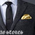 Rich gold silk pocket square(Handkerchief) for Men. 