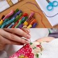 OUMERY Embroidery Starter Kits Stamped Cross Stitch Kits Beners for DIY 11CT Embroidery Kit 20X20(Inch) - Flowers and Plants. 