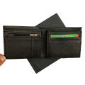 Pocket Size Black Texture Leather Wallets. 