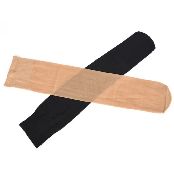 Pack Of 3 - Women Knee High Long Socks Skin / Black Colour