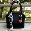Korean Charms Red Heart Lock Keychain Y2K Aesthetic Vintage Keychain Bag Pendant Punk Fashion Accessories Harajuku Jewelry. 