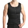 Men Sweat Sauna Vest Zippered Body Shaper Vest Corset Training Suit Chlorine Fiber Waist Trainer Vest For Fitness Slimming Vest. 