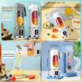USB Rechargeable Juicer Blender - Mini Portable Personal Size Blender with 6 Blades - Electric Mixer for On-the-Go Smoothies - 400ml Food Grade Fruit Juicer Machine. 