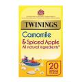 Twinings Tea Camomile Spiced Apple 20 tea Bags English Break Fast Tea Bags (40g) Tea Bags 20 per Pack - Pack of 1 (Made In England). 