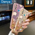 dienya For Realme C3 Case Cartoon Emoticon Pattern Side Edge Square Plating Casing Full Lens Cover Camera Protection Shockproof Softcase. 