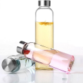 Glass Water Bottle Hydrate in style with the 1000ml Borosilicate with cover. 