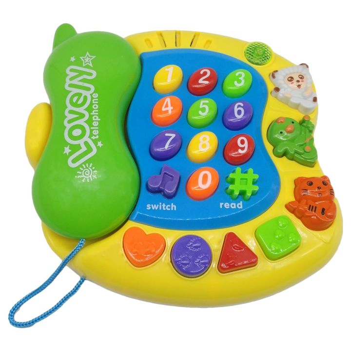Musical Toy Telephone for children kids with light and sound animals telephone interactive educational didactic piano bb 19 keys
