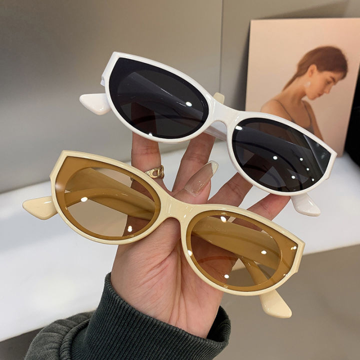 Fashion Vintage Oval Frame Sunglasses UV400 Sun Shades For Women Full Frame NOVO