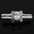 Aluminium Fuel Non Return Check Valve One Way Petrol 6/10/12MM Optional. 