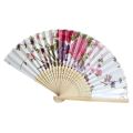 Flower Fans Vintage Bamboo Folding Hand Held Flower Fan Chinese Style Dance Party Decoration fans Wedding Flower Fan abanico NEW. 