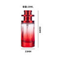Gradient Glass Perfume Bottles Cylindrical Pressure Spray Bottle Screw Cosmetics Packing Oil Emulsion Bottles. 